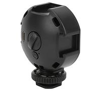 Mini Fill Light, Protable Circle Fill Light with 3 Cold Shoes,1 Hot Shoe, Video Light with 5 Gears Adjustment, 3 Light Modes for Camera Tripod,Video Conference