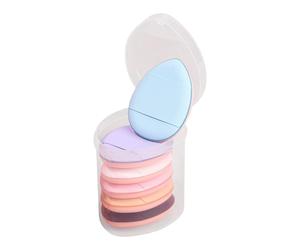 Mini Finger Powder Puff - 6 Small Air Cushion Sponges | Use Wet & Dry Makeup Applicator for Foundation BB Cream Concealer | Home Makeup Tool Set for Women Girls