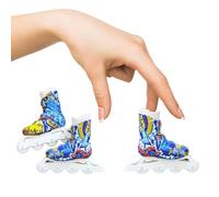 Mini Finger Shoes - 1 Set Small Skateboard Skates, Cool Mini Roller Gear, Fun Breakdance Props | Home Keychain Decoration Kids Boys Girls Gift Play Training Toy