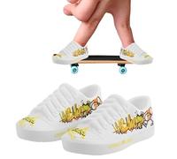 Mini Finger Shoes - Silicone Anti Slip Toys | Freestyle Fingerboard Shoees For Desk Games | Tiny Sneakers Fingers Scooter Shoess Fun Fingerr Sports Miniature Dexterity Toyss Gift