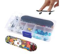 Mini Finger Skateboard - Portable Fingerboard Toy, Realistic Mini Skate Deck Fidget Game, Durable Pocket Finger Skater Accessory | Smooth Rolling Trick Practice Desk Activity Indoor Outdoor Entertainm