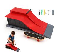 Mini Finger Skateboard Ramp,DIY Assembly Ultimate Mini Skate Park Kit with Ramps, Rails & Platforms | Creative Building Toys for Kids | Develops Coordination & Motor Skills