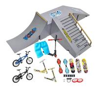 Mini Fingerboard Skates Sets - Skate Park Tracks, Portable Skill Training Kit, Premium Material Unit | Educational Fun Finger Skate Toy For Kids Giftes Practice Tricks Coordination Dexterity Play