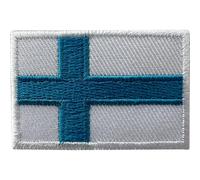 Mini Finland Flag Patch Iron Sew On Clothes Jacket Jeans Small Embroidered Badge