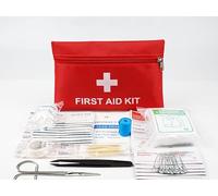 Mini First Aid Kit, Small Compact Medical Emergency Survival Kit for Emergencies at Home, Office, Travel, Hiking, Camping, Outdoor & Workplace (14 Pieces)