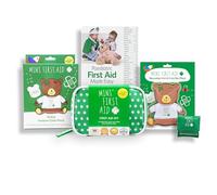 Mini First Aid Kit Super Safety Bundle - 90pc Travel First Aid Kit for Home or Car, Reusable Hot & Cold Compress, CPR Mask Keyring, 2 Instant Cold Packs, for Babies & Kids As Seen on Dragons’ Den