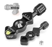 Mini Fish Bone Style Quick Release Clamp with 3/8"-1/4" Screw Adapter for Tripod Head Compatible with Arca Style Plate
