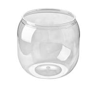 Mini Fish Jar - Clear Unbreakable Round | Mini Aquarium for Betta Fish - For Home Bedroom Dining Room Classroom Office Restaurant Bar Living Room Table Desk