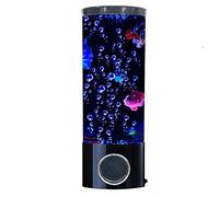 Mini Fish Lava Lamp Bluetooth Speaker Bubble LED Fantasy Multi-Color Changing Aquarium Light with 4 Artificial Fish Electric Mood Night Light for Home Office Living Room Decor Gifts for Men Women Kids