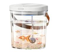 Mini Fish Tank | Clear Quiet Oxygen Circulation Bowl with Light,2000mAh Fish Container,for Fishing Kids Indoor Outdoor Sensory Play Reptile Bait