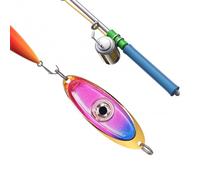 Mini Fishing Lure Trap Light, LED Fishing Lure Light - Waterproof LED Eye Shaped Squid Bait for Night Fishing,LED Eye Shape Mini Squid Bait for Fishing