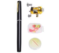 Mini Fishing Rod - 7.87 Inches, Pen Reel Combo, Portable Pocket Pole Set, Telescopic Pen-Style Fishing Rod Reel | Lightweight Travel Fishings Gear for Hikers, back packers, Gift for Outdoor Lovers