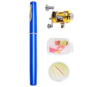 Mini Fishing Rod - 7.87 Inches, Pen Reel Combo, Portable Pocket Pole Set, Telescopic Pen-Style Fishing Rod Reel | Lightweight Travel Fishings Gear for Hikers, back packers, Gift for Outdoor Lovers