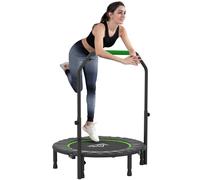 Mini Fitness Trampoline 102cm Green Steel Frame PP Oxford Foldable w/ Handle4lvl