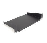 kenable Mini Fixed Cantilever Shelf 1U 150mm Deep Black for 10 inch Data Cabinet Rack