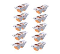 Mini Fixed Caster Wheels 10pcs 0.5 Inch Tpe Plate Casters