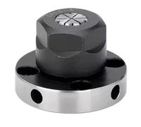 Mini Flange Four Axis Collet Chuck ER16 ER25 ER32 ER40 for CNC Lathe Tool - 100mm 80mm Fixture, 1PCS(Er25-d100 7holes)