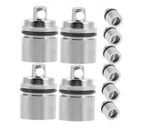 Mini Flashlight Keychain LED Key Ring Light Torch for Outdoor Hiking Camping Emergency Use 10Pcs Silver Plastic Portable Convenient Flashlight with Button Cell Batteries Included