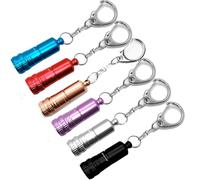 Mini Flashlight Keychain Torch Mini,6 PCS Aluminum Key Ring Torch,Bright Tiny Flashligh,Pocket small Flashlight EDC,Mini Torches for Daily use,Classroom rewards,Gift giving Camping Hiking Outdoors
