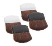 Mini Flat Blush Brush and Soft Fibres with Aluminum Handle 4pcs