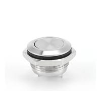 Mini Flat Button Metal Anodize Black Super Short Thin Momentary 16mm 19mm 22mm 25mm 30mm Push Switch 1Pcs(Metal,25mm)