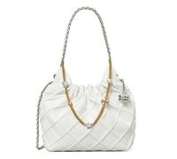 Mini Fleming Soft Distressed Hobo Bag- female- Tory Burch- Shoulder Bags- White- ONE SIZE- Bags ONE SIZE