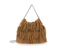 Mini Fleming Suede Fringe Hobo Bag- female- Tory Burch- Shoulder Bags- Brown- ONE SIZE- Bags ONE SIZE