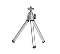 Mini Flexible Tripod 2 Section Stand for Projector Camera Desktop(Silver)