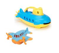 Mini Float Plane and Submarine Bundle - Water Play Bath Toy Set for Kids