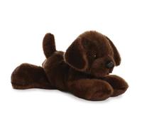 Mini Flopsies Lil Lucky Chocolate Labrador Soft Toy - 20cm Eco-Friendly Plush
