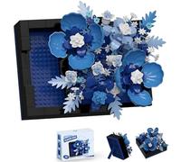Mini Flower DIY Plant Building Blocks Set, 476 PCS Fantasy Plants Flowers Building Blocks Kits, Botanical Collection Wall Art Home Office Decor, Gift for Valentines Mother‘s Day