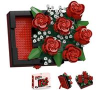 Mini Flower DIY Plant Building Blocks Set, 687 PCS Fantasy Plants Flowers Building Blocks Kits, Botanical Collection Wall Art Home Office Decor, Gift for Valentines Mother‘s Day