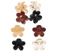Mini Flower Hair Claw Clips 8pcs Rhinestone Plastic