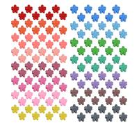 Mini Flower Hair Clip Flower Clips,Colorful Mini Hair Claw,for Women, Girls,Baby, Toddler Bangs Strong Grip Small Tiny Rainbow Hair Clips (50, Matte Colors)