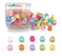 Mini Flower Hair Clips, Baby Hair Clips Mini Claw Clips Cute Jaw Clips Hair Pins Hair Barrettes Toddler Hair Accessories for Women Girls Kids Teens 100Pcs Colorful