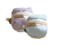 Mini Fluffy Bunny Pouch, Small Cute Mini Wallet Earphone Bag, Soft Cotton Earphone Pouches Coin Purse, Soft Plush Bag (2PCS-D,7 * 4cm)