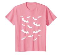 Mini Flying Bats Halloween T-Shirt, Youth, Pink, X-Small