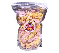 Mini Foam Shrimps and Bananas Sweets 500g Bag, Pouch