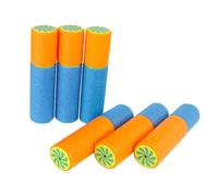 Mini Foam Water Pistol, 6PCS Water Guns Kid Outdoor Toys, Shooters Push Pull Type Garden Water Blaster, Range 27ft, Summer Swimming Pool Beach Toys For Kids, Adults, Boy,Girl,Toddlers (Orange Blue)