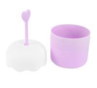 Mini Foaming Cup Bubble Former for Facial Cleanser, PP Manual | Press down Mechanism, Creates Micro-bubbles, Purple Simple Style, for Home or Hotel Stay