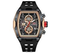 Mini Focus Men's Watch - Luminous and Waterproof Chronograph Watch with Calendar and Silicon Strap for Men's Sports Wrist Watches (Golden)