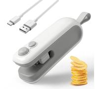 Mini Foil Sealer with Cutter, 2-in-1 Portable Rechargeable Bag Sealer with Magnetic Base, Handheld Heat Sealer for Plastic Bags and Chips, Kitchen Gadget for Food Storage