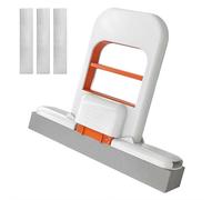 Mini Foldable Desktop Mop, 2025 New Self-Squeeze Sponge Cleaning Tool, Wet Dry Suit for Use on Kitchen Countertops Glass Bathroom Car Interior (Orange Handheld mop 3 pcs replacement sponge heads)