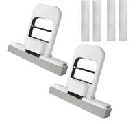 Mini Foldable Desktop Mop for Small Spaces, Wet and Dry Sponge Mop with One-Hand Wringing & Replacement Heads | Deep Groove & Absorbent Design for Bathroom, Kitchen Counter Tops, Car & Office(2pcs）