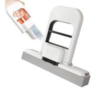 Mini Foldable Desktop Mop, Mini Mop for Small Spaces,Self-Squeeze Sponge Cleaning Tool,Wet and Dry Use Cleaning Mops,Reusable Mini Cleaning Sponge for Tabletop Cleaning,Bathroom,Kitchen (White Black)