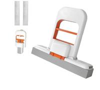 Mini Foldable Desktop Mop, Mini Mop for Small Spaces Wet and Dry Use Cleaning System for Bathroom Kitchen Desktop Glass Living Room Car (1 Pcs With 2pcs Heads)