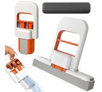 Mini Foldable Desktop Mop,Mini Mop, Portable Wet and Dry Cleaning Sponge for Small Spaces, Reusable for Kitchen Countertops, Bathroom Mirrors, Tile Walls