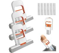 Mini Foldable Desktop Mop, Portable Self-Squeeze Short Mini Mop, Wet and Dry Use Cleaning System, Small Spaces Portable Self-Squeeze Mops, Mini Lazy Hand Wash Short Device for Bathroom, Kitchen (3PCS)