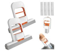 Mini Foldable Desktop Mop, Portable Self-Squeeze Short Mini Mop, Wet and Dry Use Cleaning System, Small Spaces Portable Self-Squeeze Mops, Mini Lazy Hand Wash Short Device for Bathroom, Kitchen (2PCS)