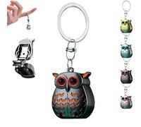 Mini Foldable Stainless Steel Owl Clipper, Foldable Owl Nail Clipper, Owl Keychain Nail Clippers with Nail File,for Women/Men (Black)